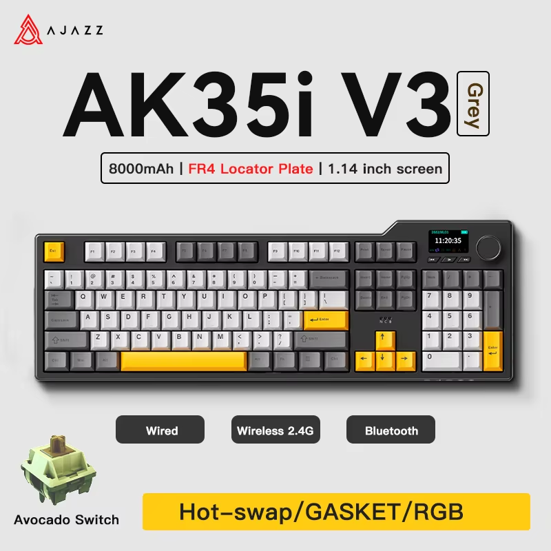 Gaming Keyboard Tkl - Ajazz AK35I V3/V4 MAX Tri-mode Keyboard