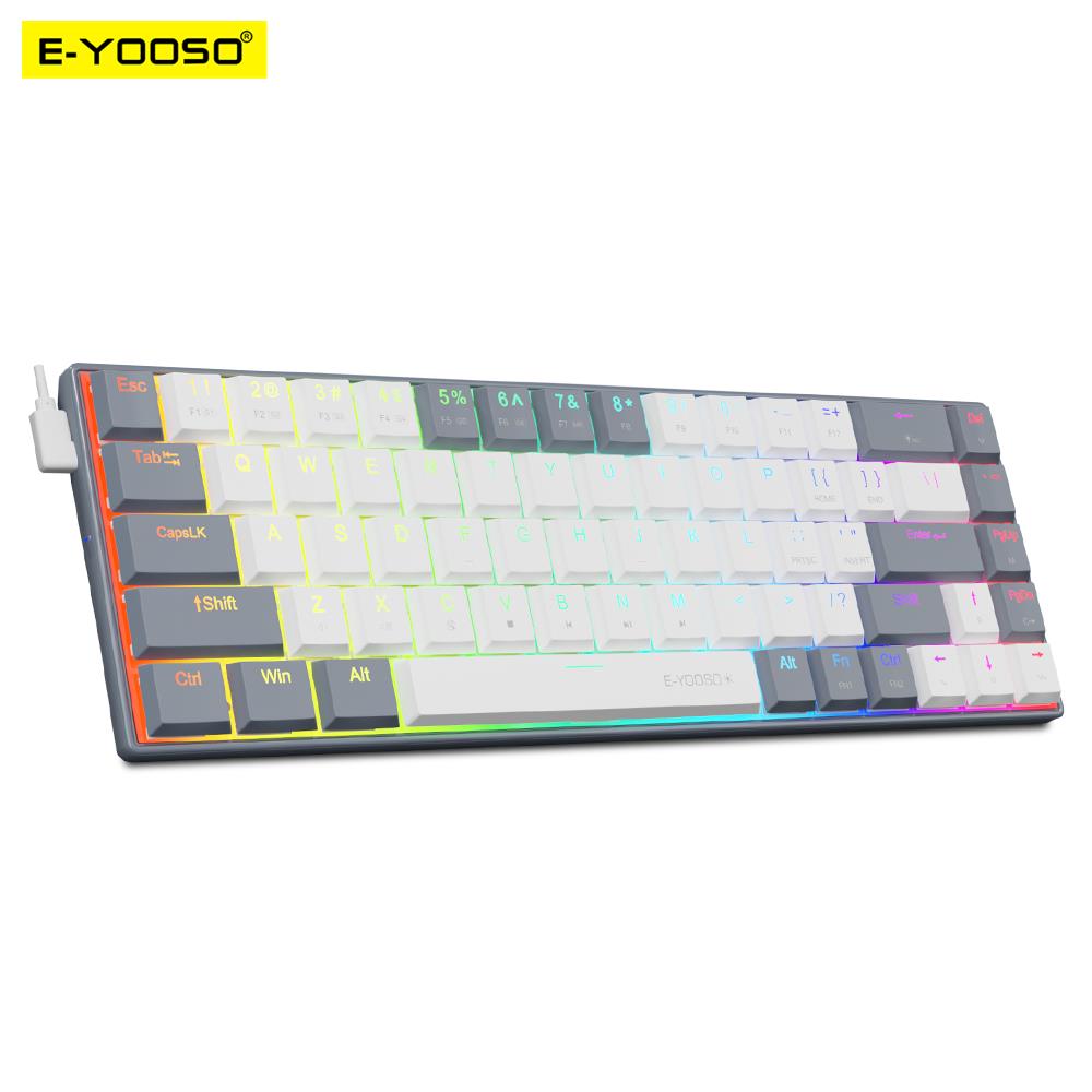 Gaming Keyboard E Yooso - E-YOOSO A68 RGB Keyboard Gaming, Kawat