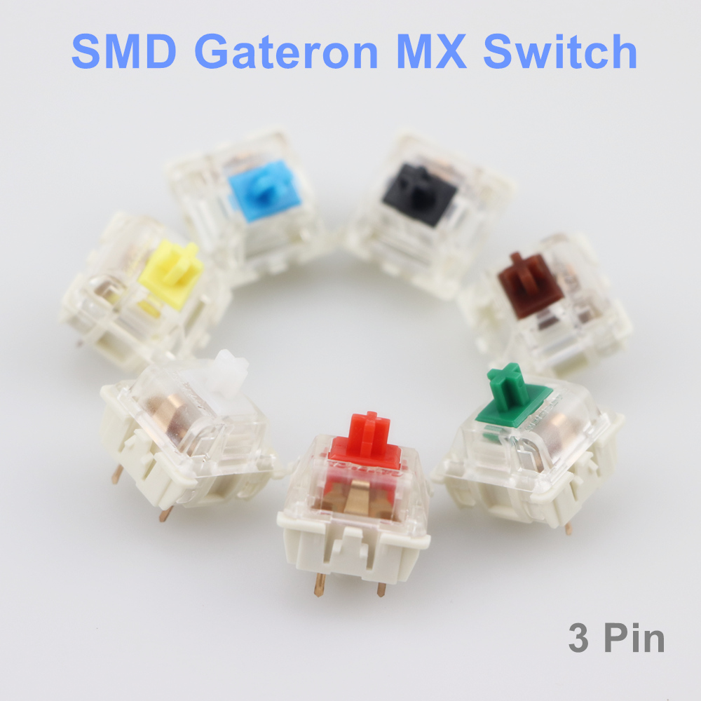 Keyboard Gaming Blue Switch - Sakelar SMD Gateron Hitam Merah Cokelat