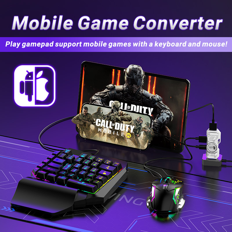 Gaming Keyboard And Mouse Converter For Mobile - Kit Konverter Game Mobile Mobilador Gamer