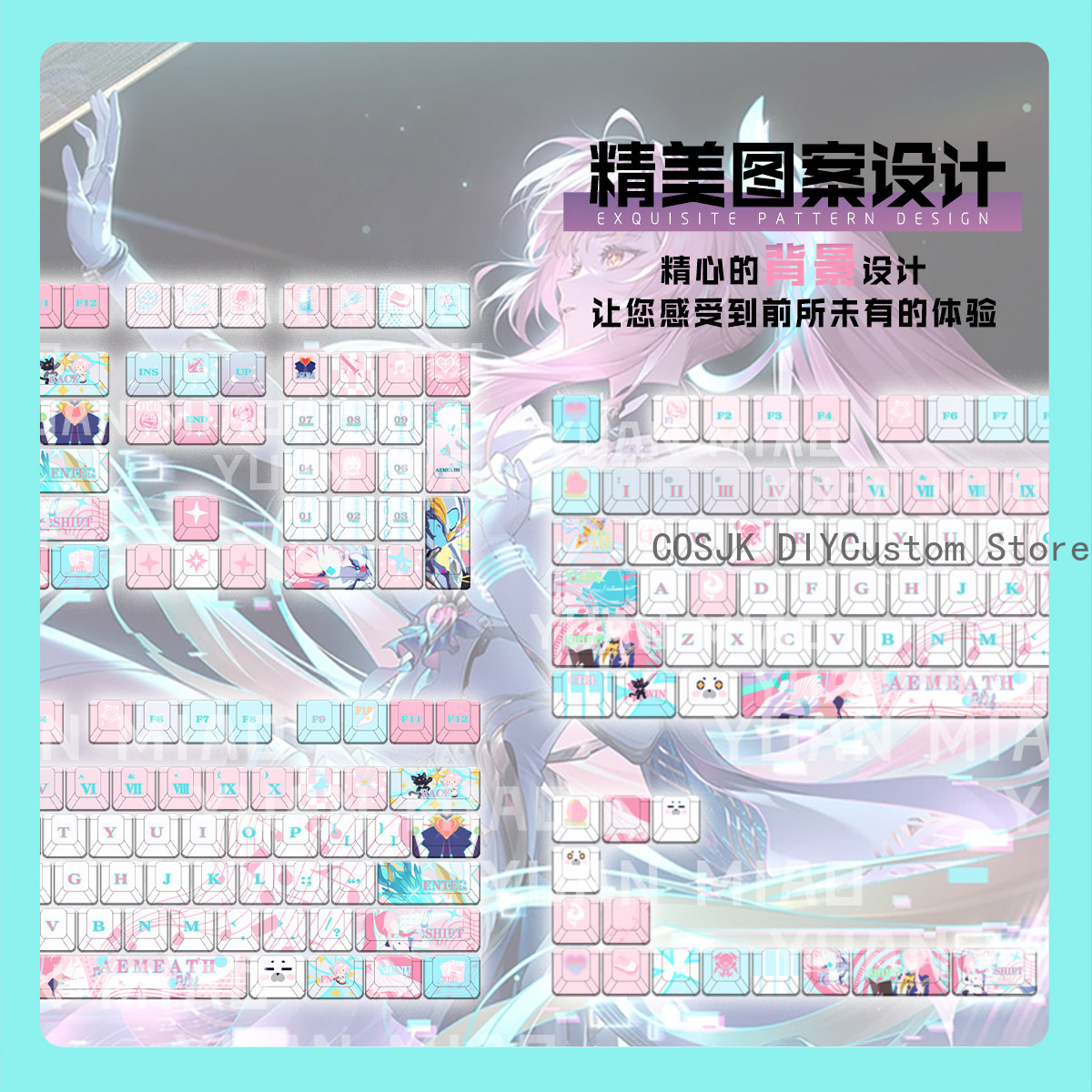 122 Tombol Anime Wuthering Wav - Gaming Keyboard Mechanical ulasan dan harga