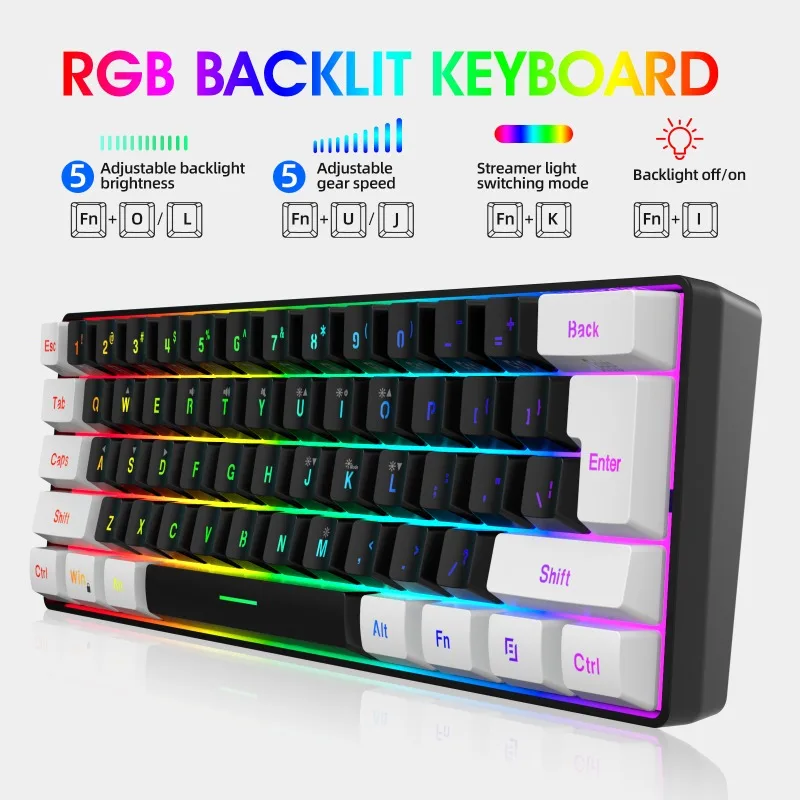 Keyboard dan Mouse 60% Combo K - Gaming Keyboard And Mouse For Xbox ulasan dan harga
