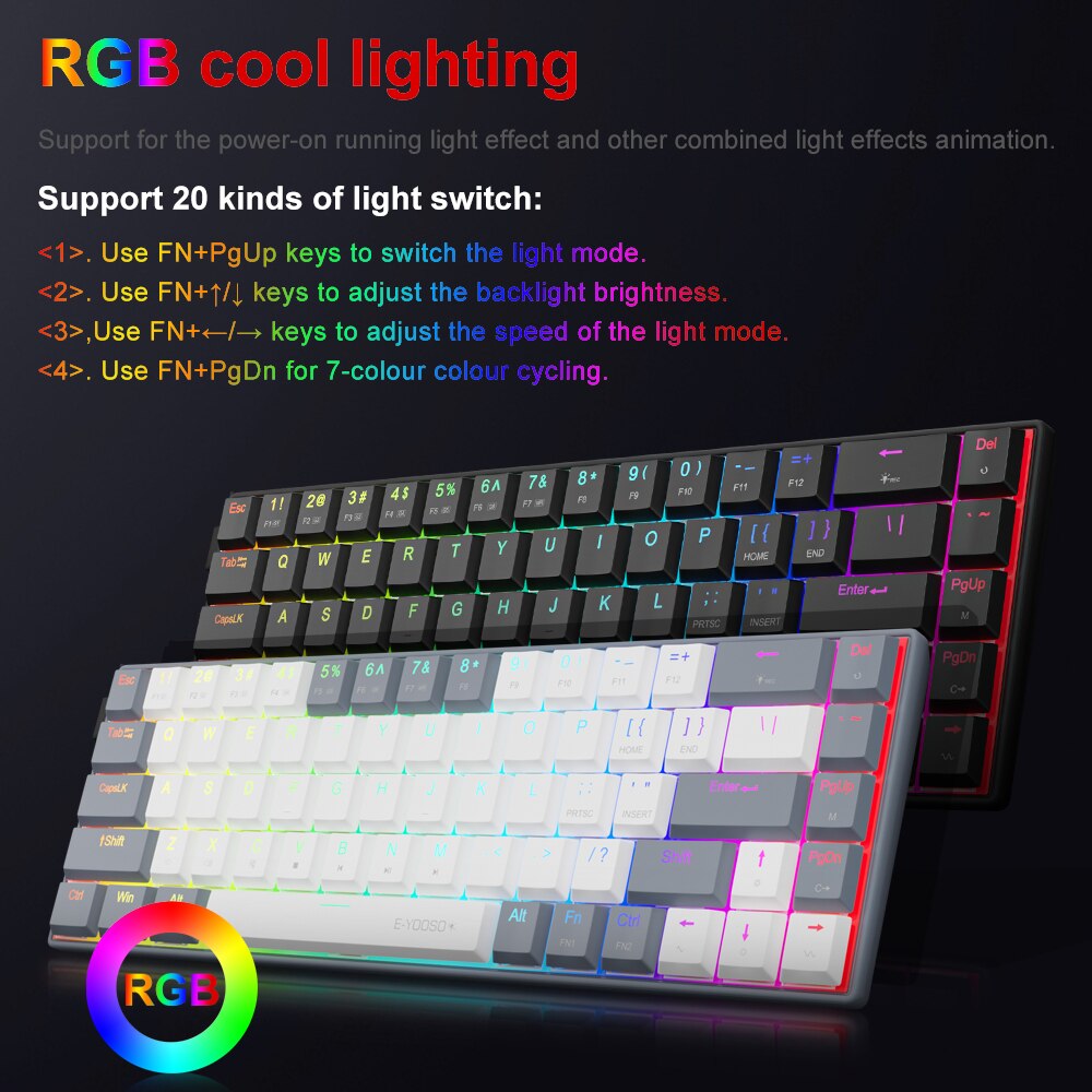 E-YOOSO A68 RGB Keyboard Gamin - Gaming Keyboard E Yooso ulasan dan harga