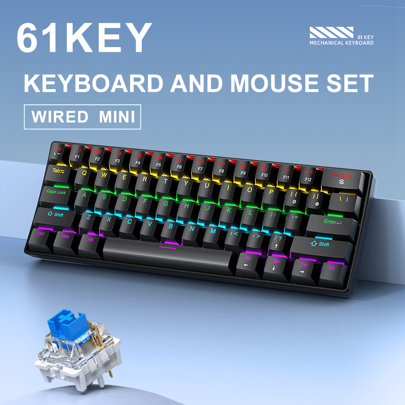 APAYADO K61 Keyboard Mekanis M - Keyboard Gaming Blue Switch ulasan dan harga