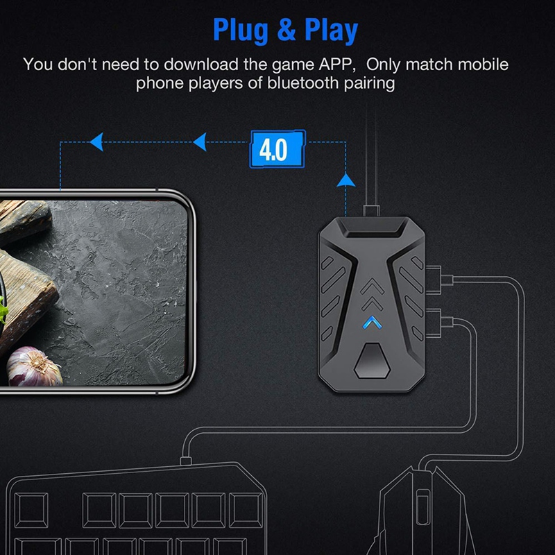 Konverter Adaptor Keyboard dan - Gaming Keyboard And Mouse Converter For Mobile ulasan dan harga