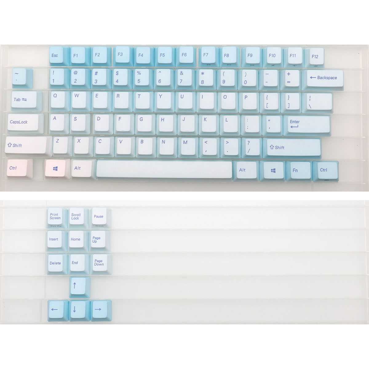 87 Tombol Keycap Biru Frost Pr - Keyboard Gaming Blue Switch ulasan dan harga