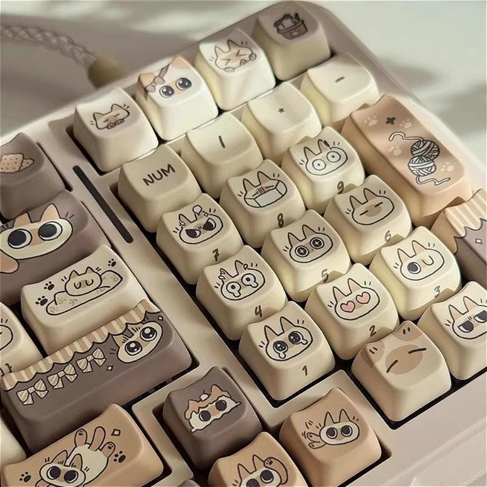 Keycap Kucing Lucu Profil MAO  - Gaming Keyboard Tkl ulasan dan harga