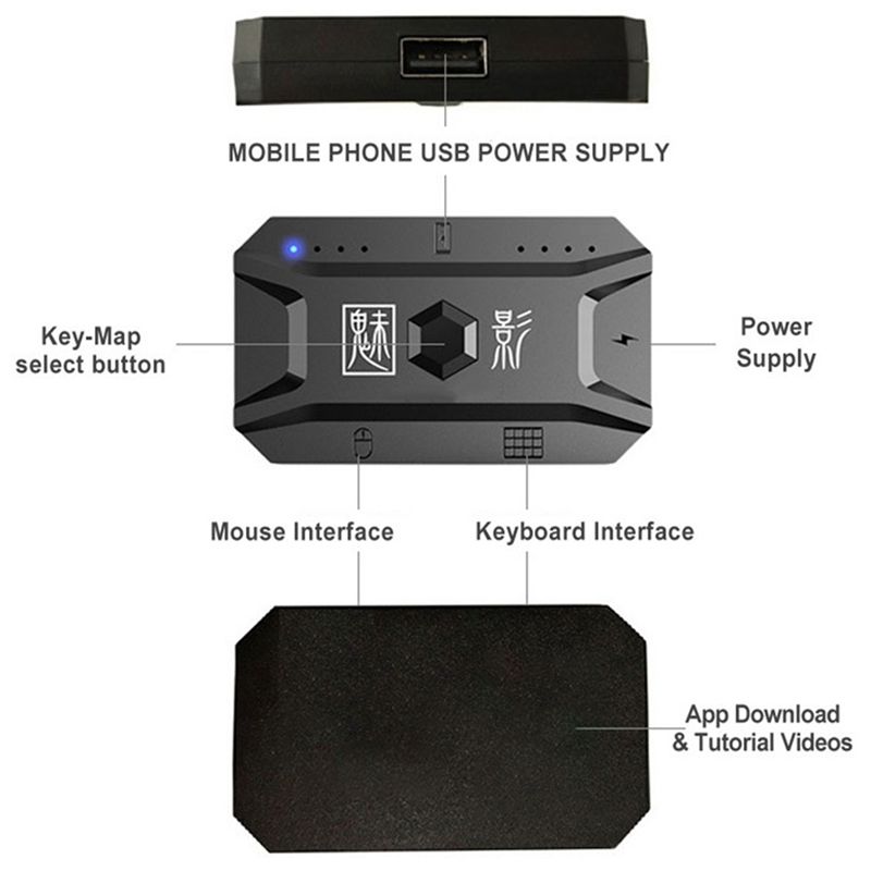 Gamepad Classic-5X Plug And Pl - Gaming Keyboard And Mouse Converter For Mobile ulasan dan harga