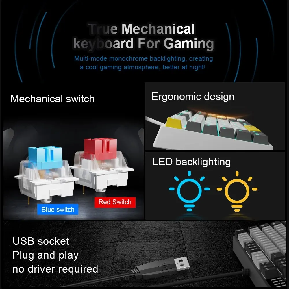 E-YOOSO Z14 USB Mekanis Gaming - Gaming Keyboard E Yooso ulasan dan harga
