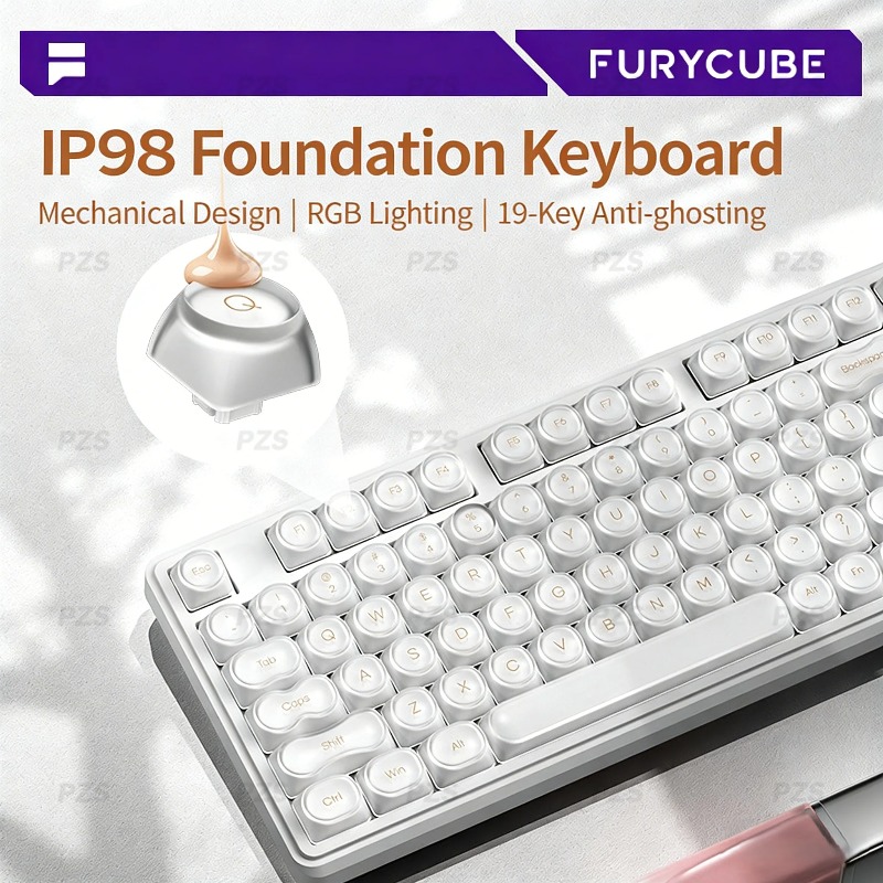 FURYCUBE IP98 Keyboard Berkabe - Gaming Keyboard Ip98 ulasan dan harga