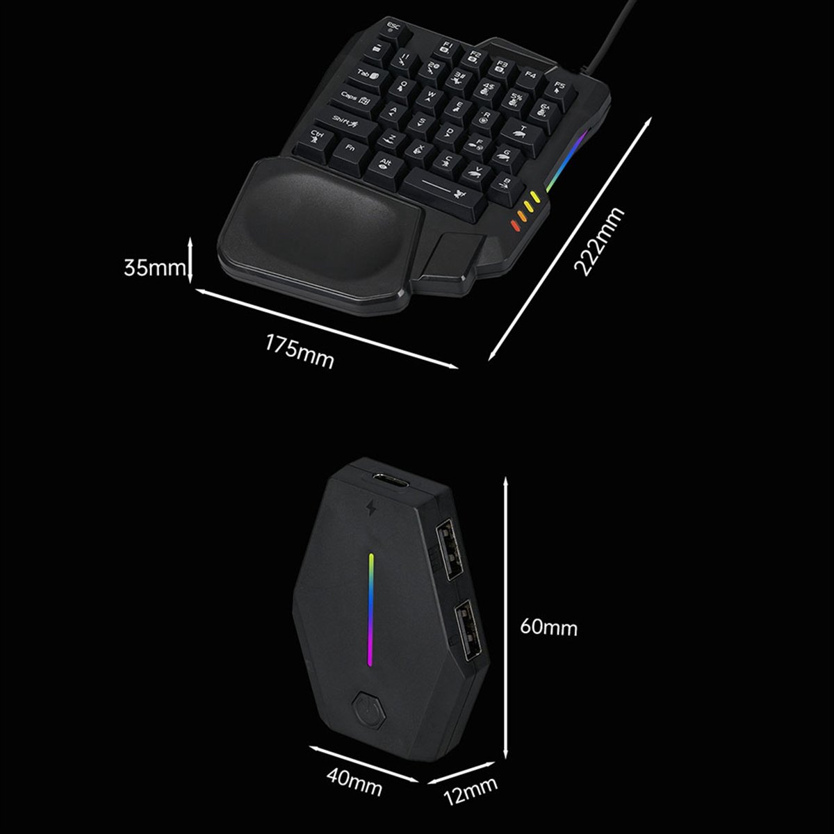 ★ ▲   35Key Ergonomics RGB Gam - Gaming Keyboard And Mouse Converter For Mobile ulasan dan harga