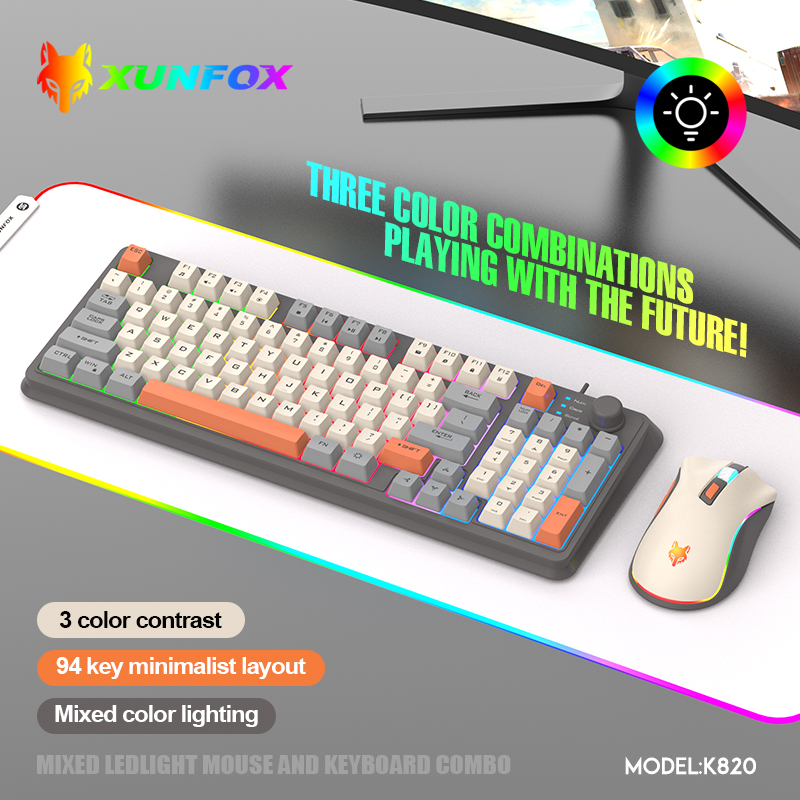 K820 Set Keyboard Game berkabe - Gaming Keyboard And Mouse For Xbox ulasan dan harga