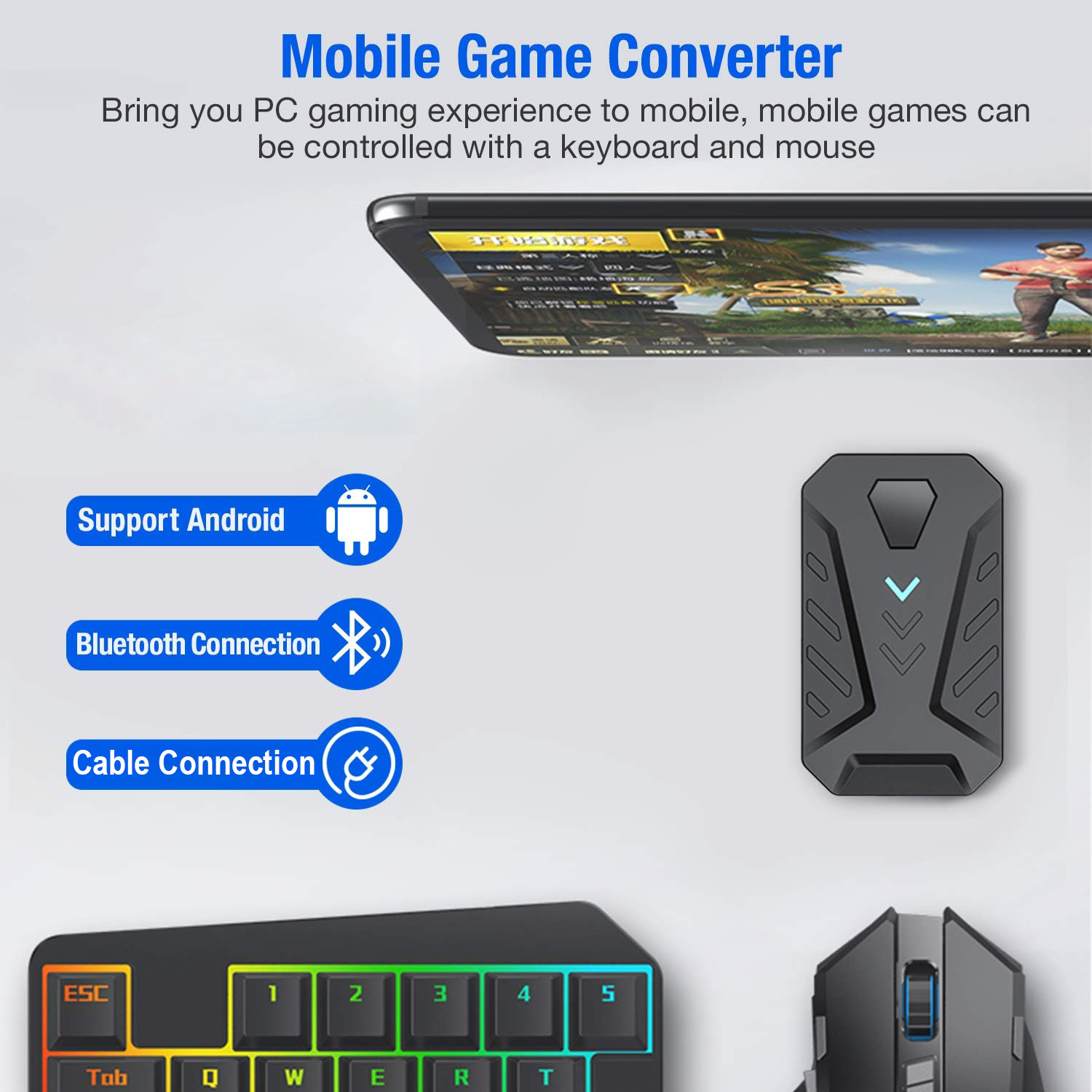 Kit Keyboard dan Mouse Gaming  - Gaming Keyboard And Mouse Converter For Mobile ulasan dan harga