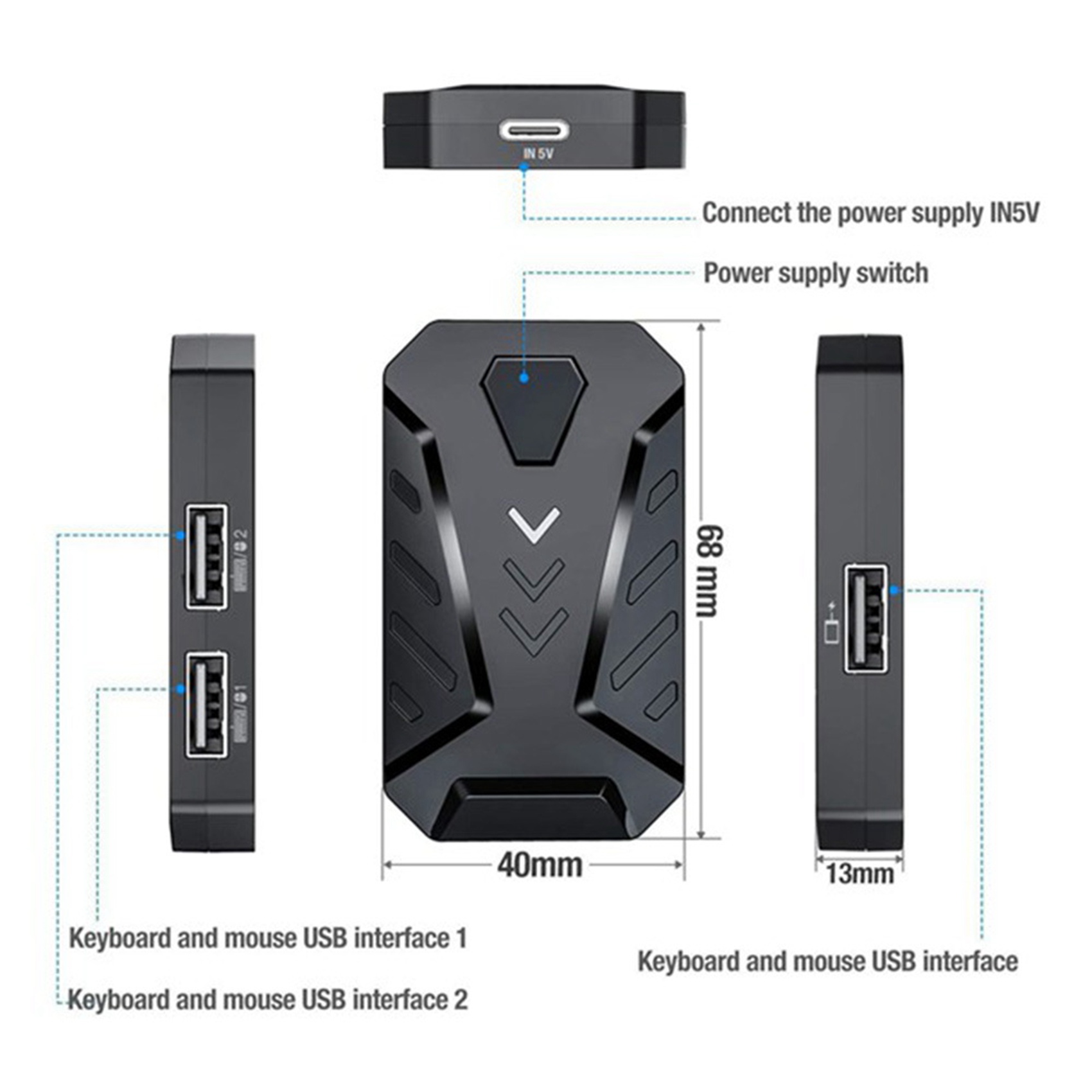-A94Z Adaptor Konverter Mouse  - Gaming Keyboard And Mouse Converter For Mobile ulasan dan harga