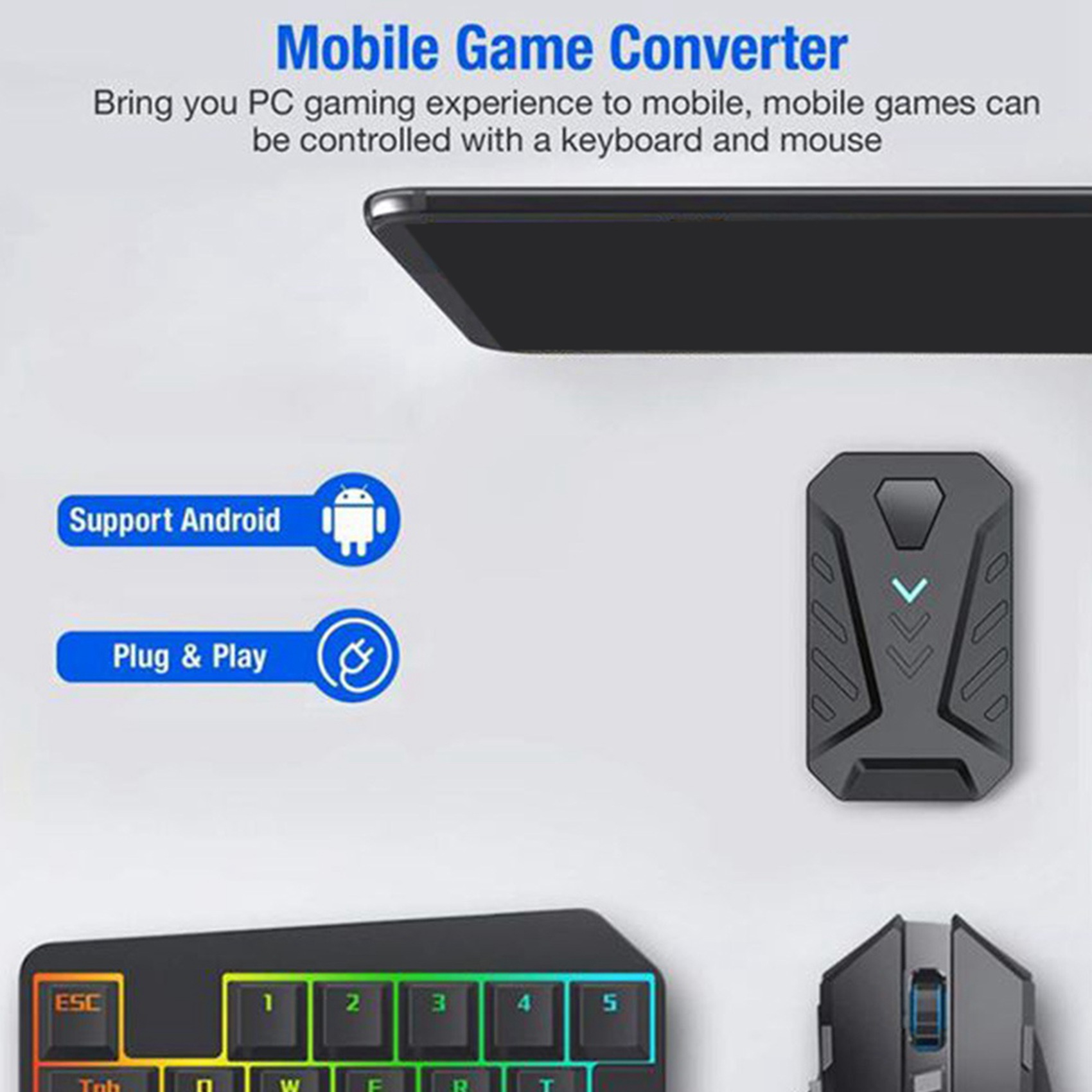 -A94Z Adaptor Konverter Mouse  - Gaming Keyboard And Mouse Converter For Mobile ulasan dan harga