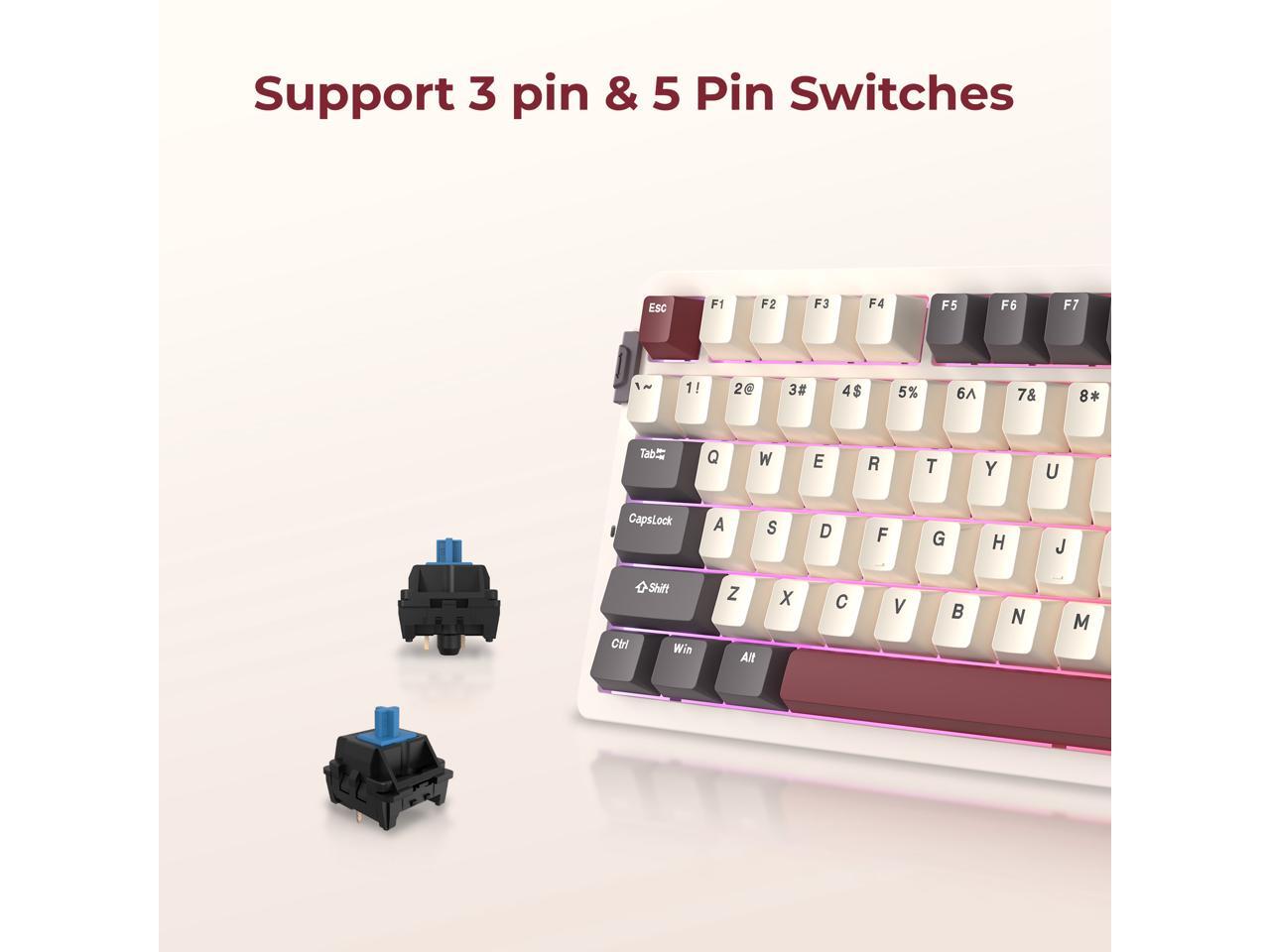 Rosewill Neon S75 Wireless Mec - Keyboard Gaming Blue Switch ulasan dan harga
